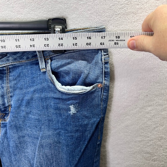 Old Navy Distressed Rockstar Skinny Jeans Womens 14w Plus Blue Denim 2564 - Picture 4 of 9